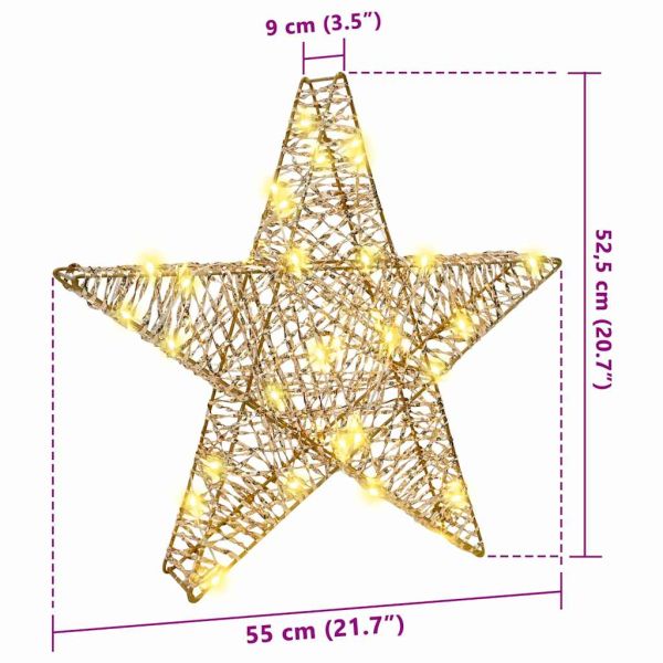 3D звезда с 50 LED светодиода Топло бяло 55 x 52.5 x 9 см PET