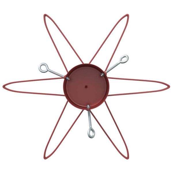 Статив за коледно дърво 1.73 Червено 50 х 50 х 15,5 см Стомана