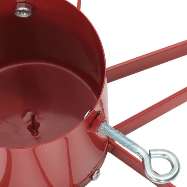 Статив за коледно дърво 1.73 Червено 50 х 50 х 15,5 см Стомана