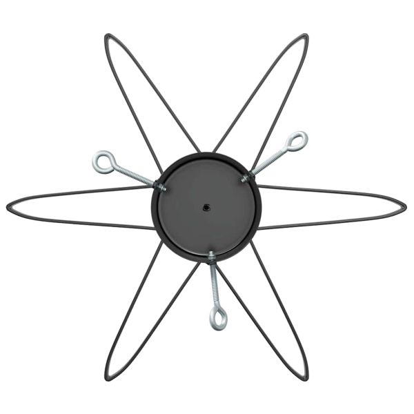 Статив за коледно дърво 1.73 Черно 50 х 50 х 15,5 см Стомана