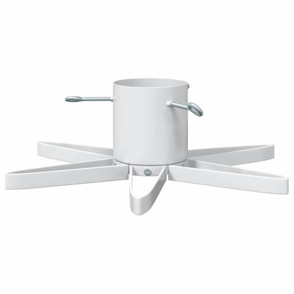 Статив за коледно дърво 1.73 Бяло 50 х 50 х 15,5 см Стомана