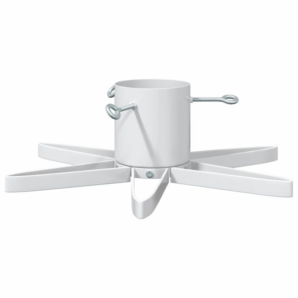 Статив за коледно дърво 1.73 Бяло 50 х 50 х 15,5 см Стомана