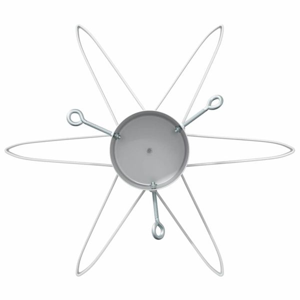 Статив за коледно дърво 1.73 Бяло 50 х 50 х 15,5 см Стомана