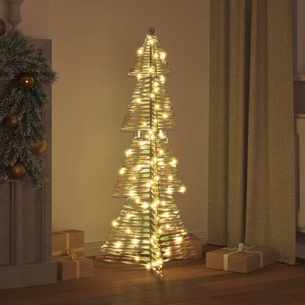 Коледно дърво с 100 LED светодиода Топло бяло 120 cm PET
