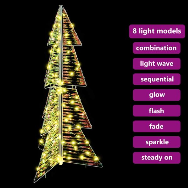 Коледно дърво с 100 LED светодиода Топло бяло 120 cm PET
