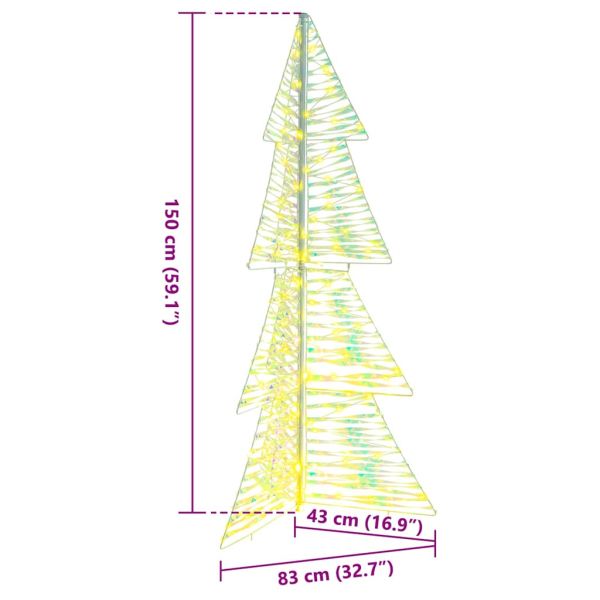 Коледно дърво с 160 LED светодиода Топло бяло 150 cm PET