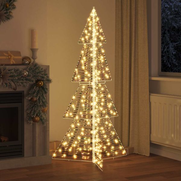 Коледно дърво с 240 LED светодиода Топло бяло 180 cm PET