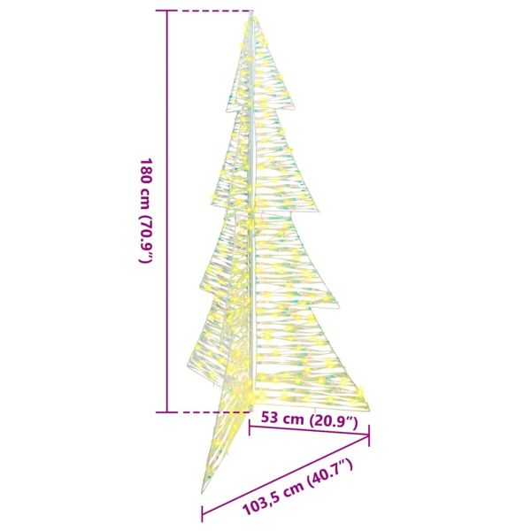 Коледно дърво с 240 LED светодиода Топло бяло 180 cm PET