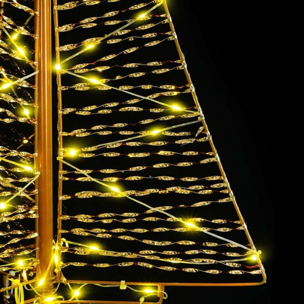 Коледно дърво с 100 LED светодиода Топло бяло 120 cm PET