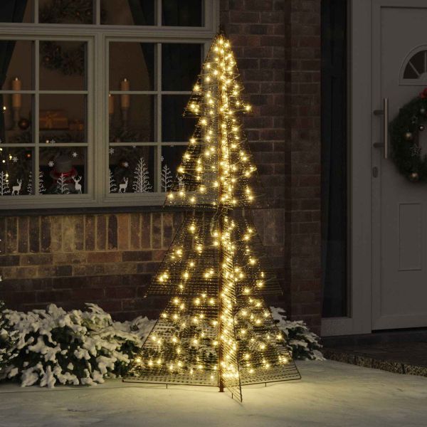 Коледно дърво с 240 LED светодиода Топло бяло 180 cm PET