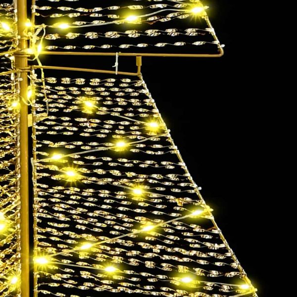 Коледно дърво с 240 LED светодиода Топло бяло 180 cm PET