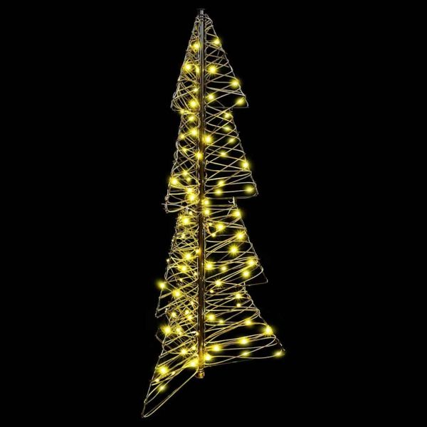 Коледно дърво с 100 LED светодиода Топло бяло 120 cm Ратан