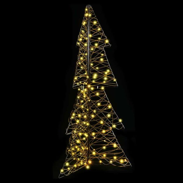 Коледно дърво с 160 LED светодиода Топло бяло 150 cm Ратан