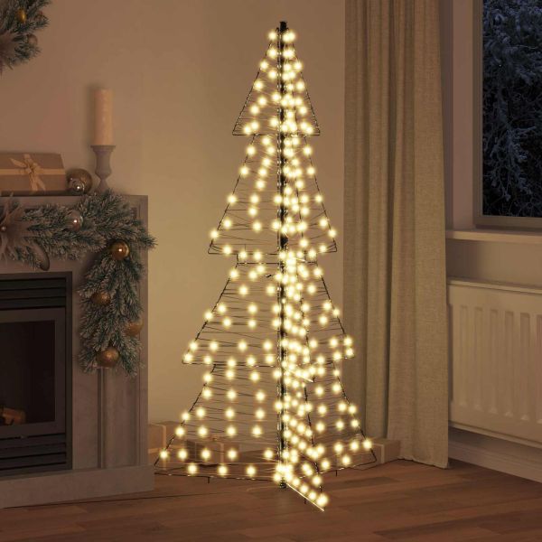 Коледно дърво с 240 LED светодиода Топло бяло 180 cm Ратан