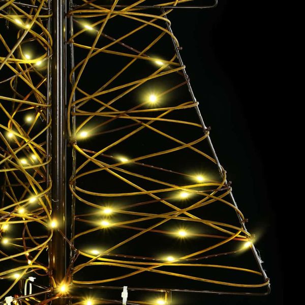Коледно дърво с 240 LED светодиода Топло бяло 180 cm Ратан