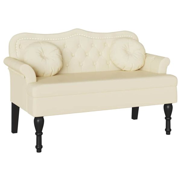 Пейка Честърфилд Крем 120.5 x 65 x 75 см Изкуствена