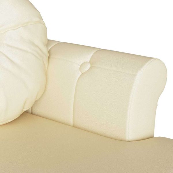 Пейка Честърфилд Крем 120.5 x 65 x 75 см Изкуствена