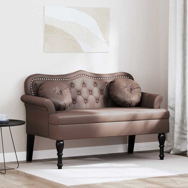 Пейка Честърфилд Кафяво 120.5 x 65 x 75 см Изкуствена