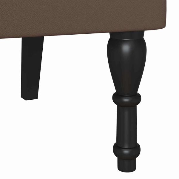 Пейка Честърфилд Кафяво 120.5 x 65 x 75 см Изкуствена