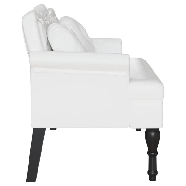 Пейка Честърфилд Бяло 120.5 x 65 x 75 см Изкуствена