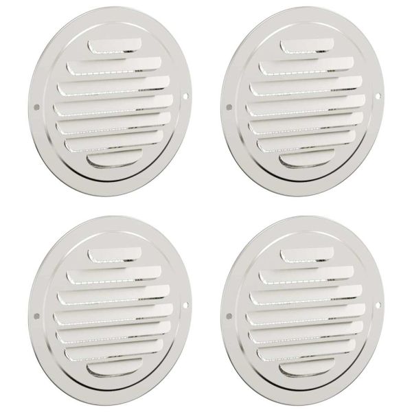 Предпазители за въздушна вентилация 4 pcs Сребрист 100 mm