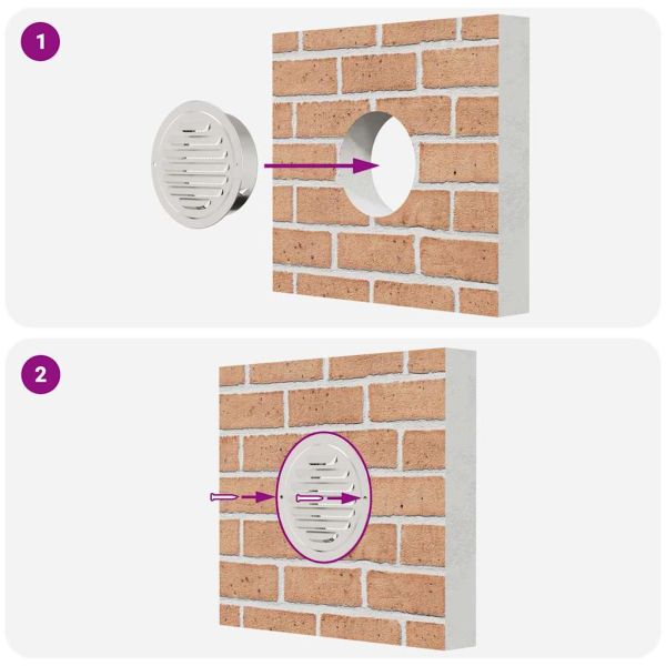 Предпазители за въздушна вентилация 4 pcs Сребрист 125 mm