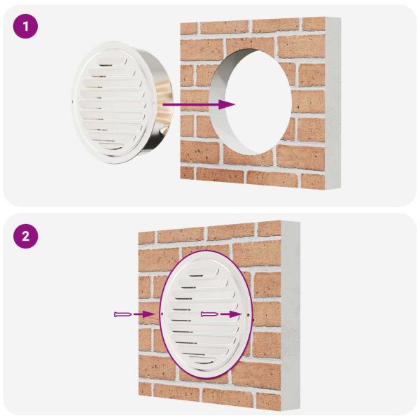 Предпазители за въздушна вентилация 4 pcs Сребрист 150 mm