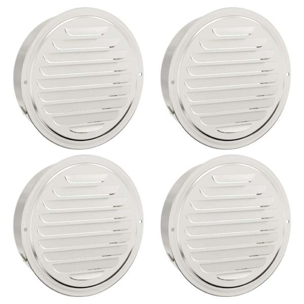 Предпазители за въздушна вентилация 4 pcs Сребрист 200 mm