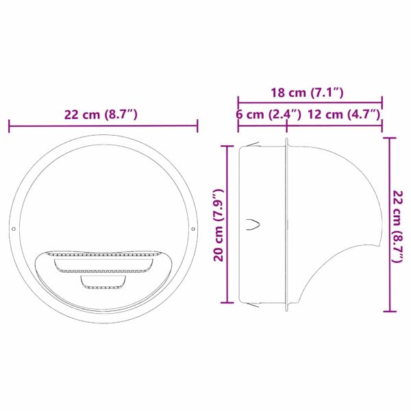 Предпазители за въздушна вентилация 2 pcs Сребрист 200 mm