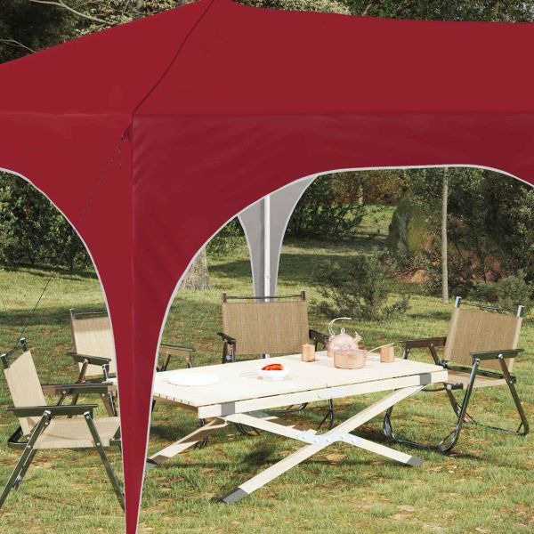 Поп-ъп парти палатка Бургундско червен 575 x 288 x 245 см
