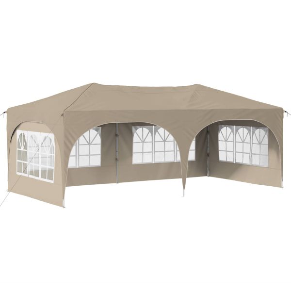 Поп-ъп парти палатка Крем 575 x 288 x 245 см Оксфордска тъкан