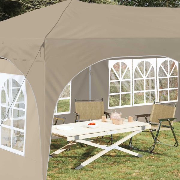 Поп-ъп парти палатка Крем 575 x 288 x 245 см Оксфордска тъкан