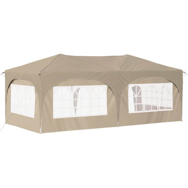 Поп-ъп парти палатка Крем 575 x 288 x 245 см Оксфордска тъкан
