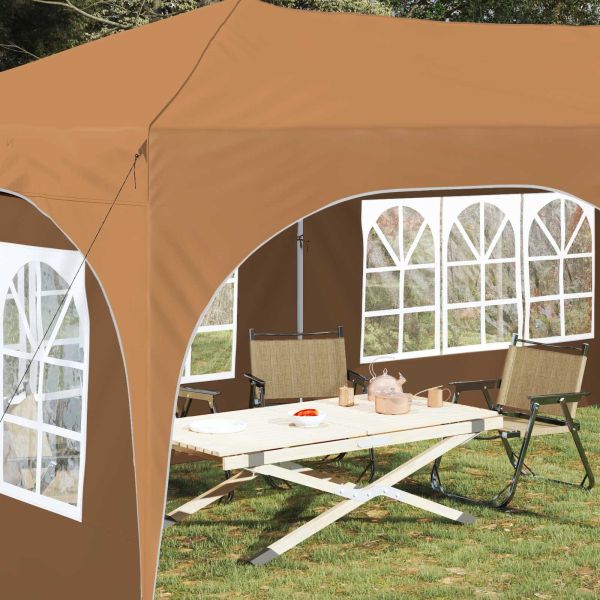 Поп-ъп парти палатка Бежово 575 x 288 x 245 см Оксфордска тъкан