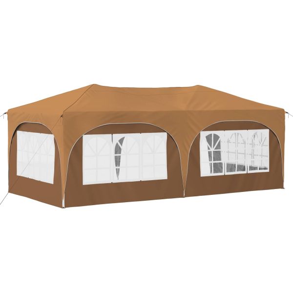 Поп-ъп парти палатка Бежово 575 x 288 x 245 см Оксфордска тъкан