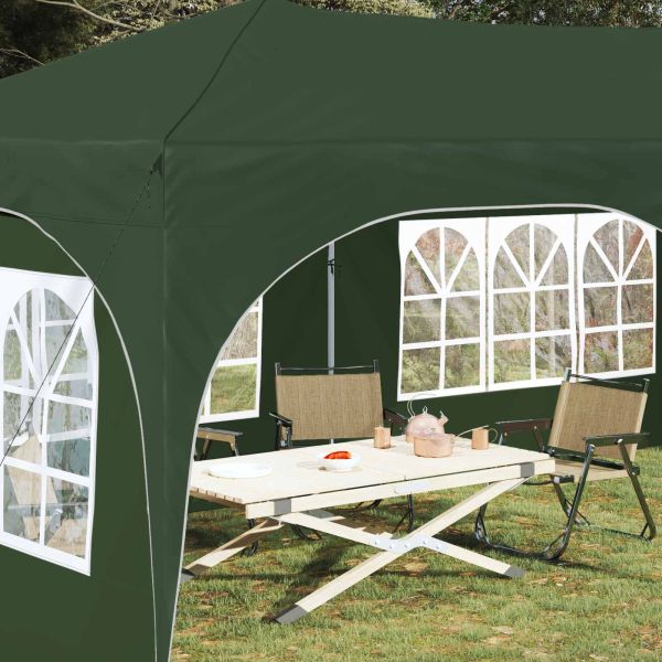 Поп-ъп парти палатка Зелен 575 x 288 x 245 см Оксфордска тъкан