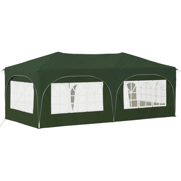 Поп-ъп парти палатка Зелен 575 x 288 x 245 см Оксфордска тъкан