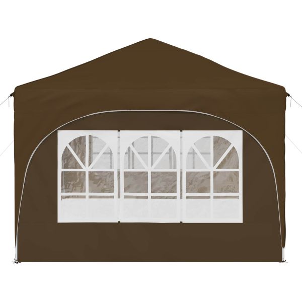 Поп-ъп парти палатка Таупе 575 x 288 x 245 см Оксфордска тъкан