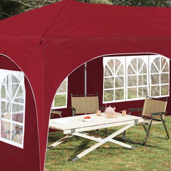 Поп-ъп парти палатка Бургундско червен 575 x 288 x 245 см