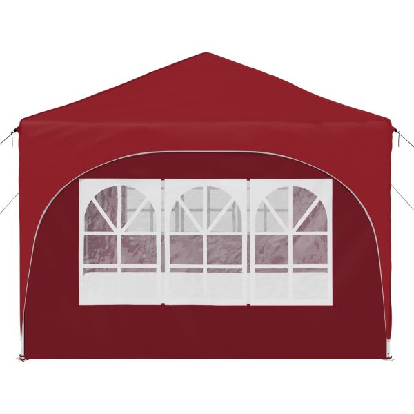 Поп-ъп парти палатка Бургундско червен 575 x 288 x 245 см