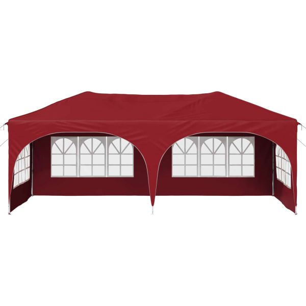 Поп-ъп парти палатка Бургундско червен 575 x 288 x 245 см