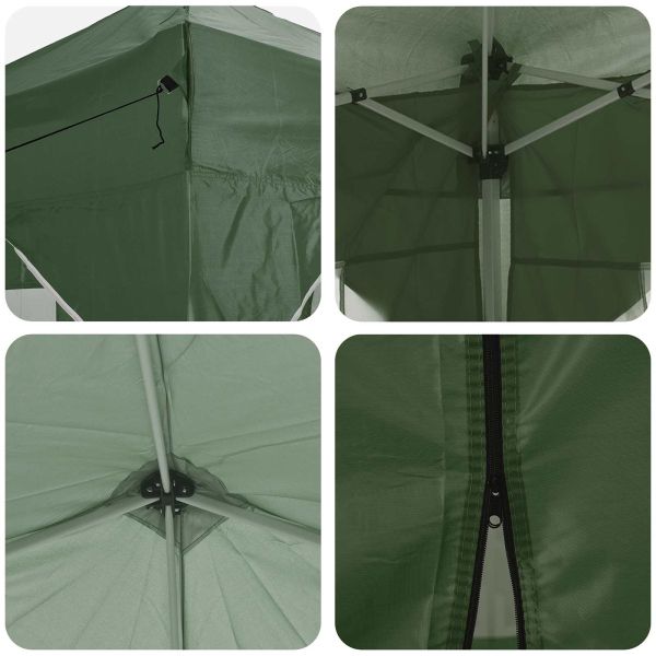 Поп-ъп парти палатка Зелен 575 x 288 x 245 см Оксфордска тъкан