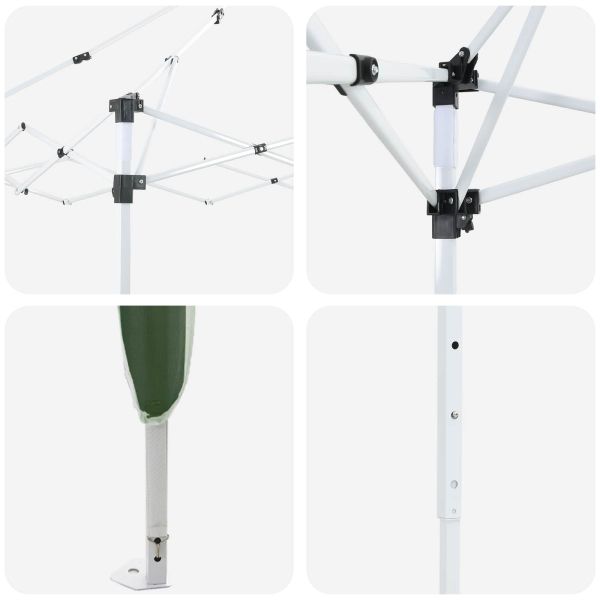 Поп-ъп парти палатка Зелен 575 x 288 x 245 см Оксфордска тъкан