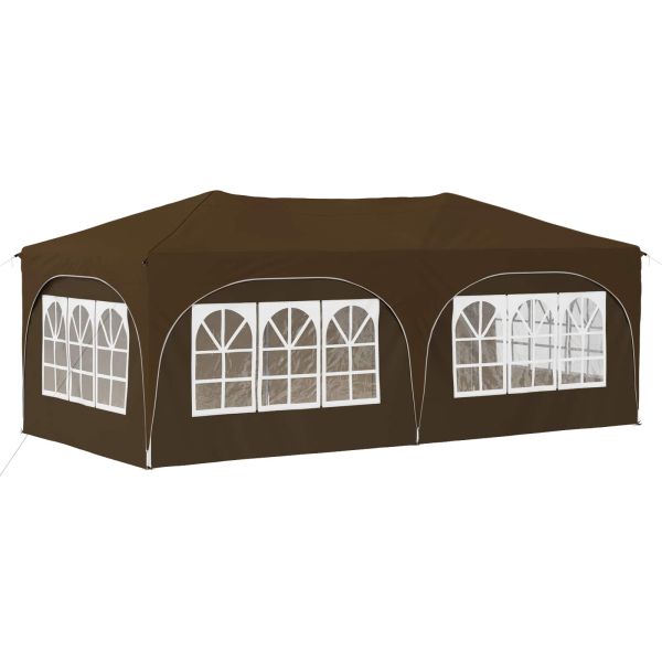 Поп-ъп парти палатка Таупе 575 x 288 x 245 см Оксфордска тъкан