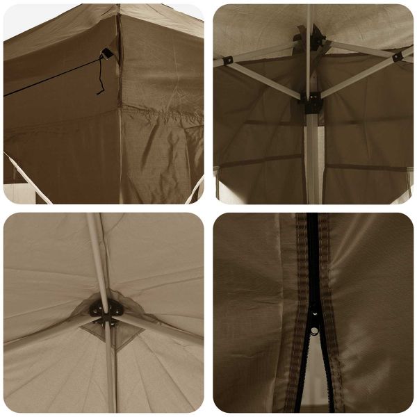 Поп-ъп парти палатка Таупе 575 x 288 x 245 см Оксфордска тъкан