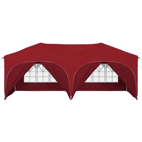Поп-ъп парти палатка Бургундско червен 575 x 288 x 245 см