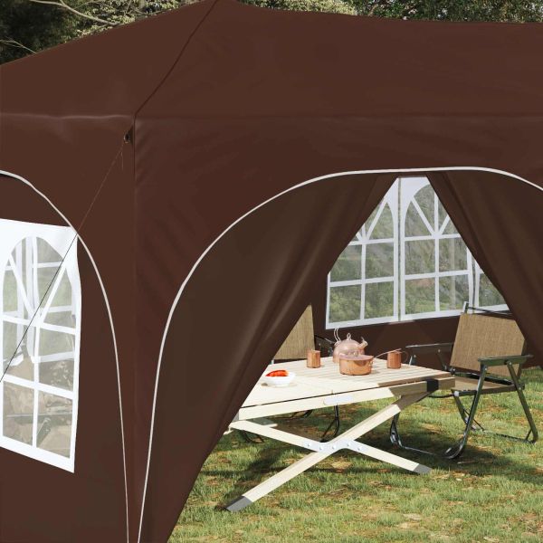 Поп-ъп парти палатка Кафяво 575 x 288 x 245 см Оксфордска тъкан