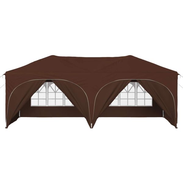 Поп-ъп парти палатка Кафяво 575 x 288 x 245 см Оксфордска тъкан