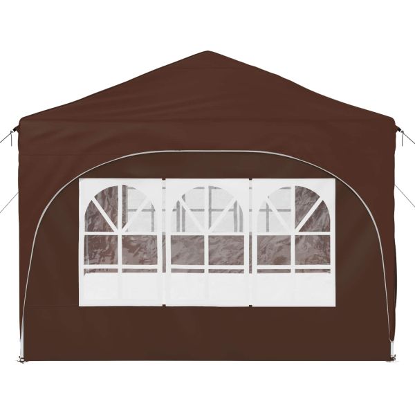 Поп-ъп парти палатка Кафяво 575 x 288 x 245 см Оксфордска тъкан