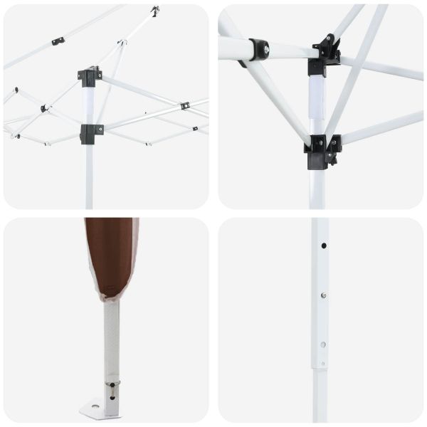 Поп-ъп парти палатка Кафяво 575 x 288 x 245 см Оксфордска тъкан